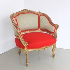 3D Model red upholstered luxurioud armchair