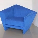 blue colored upholstery sofa