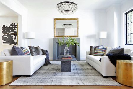 Image Showing Interior of living room with sofa.